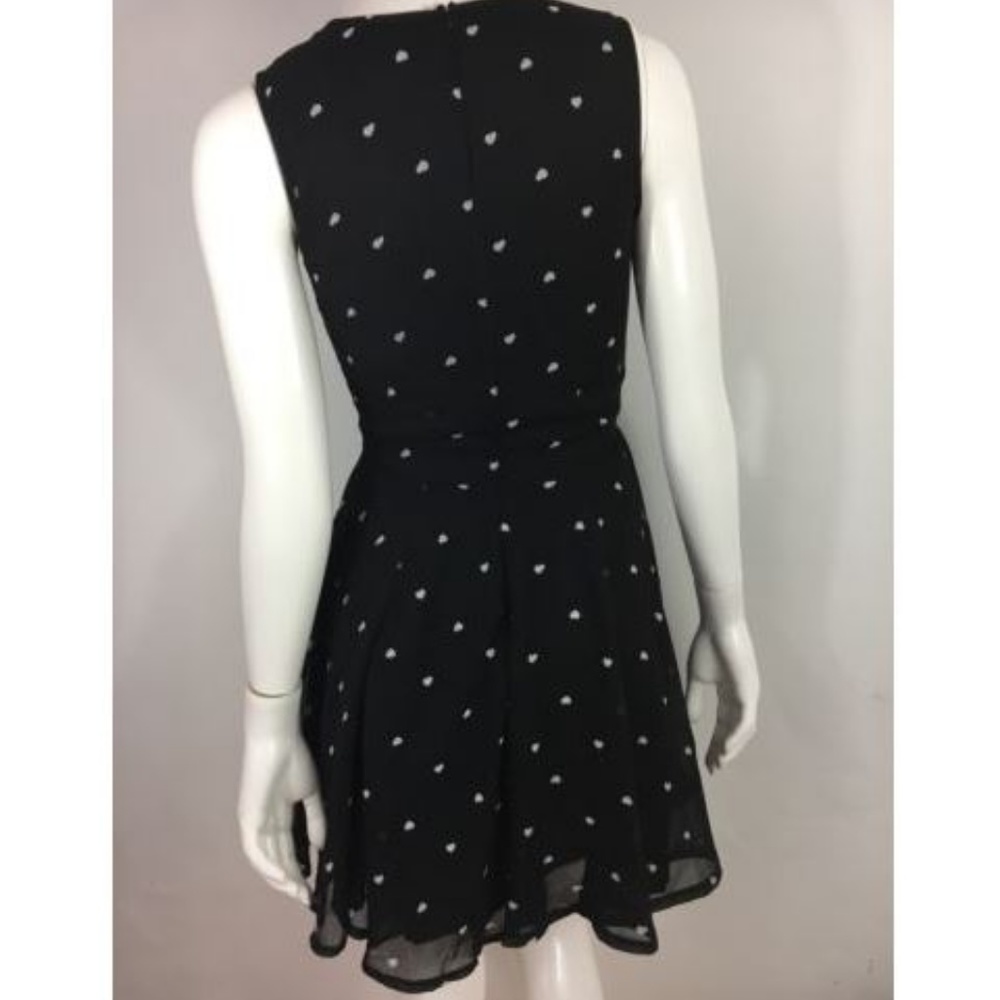 Maison Jules Dress Heart Print Chiffon Sleeveless - Picture 3 of 5
